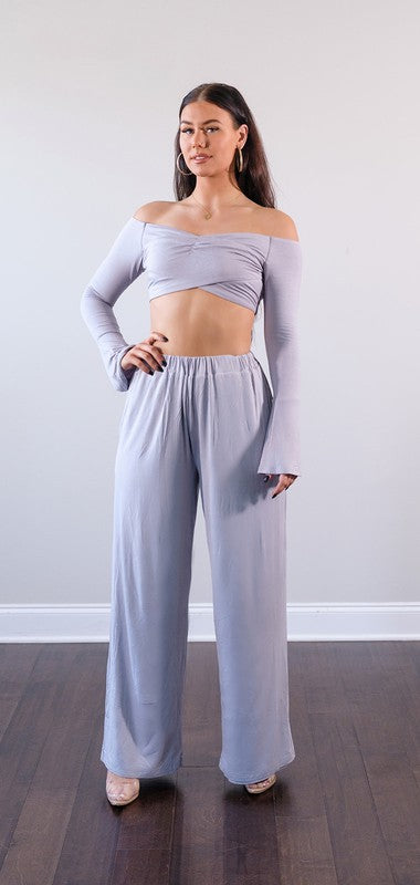 Hadiza Set Grey by ELJ Avenue | Fleurcouture