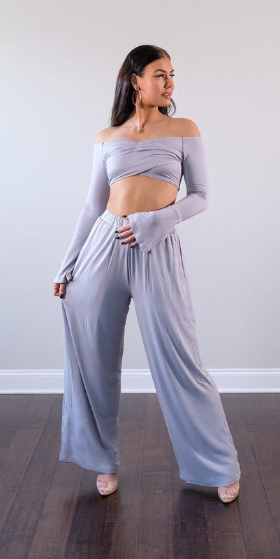 Hadiza Set Grey M by ELJ Avenue | Fleurcouture