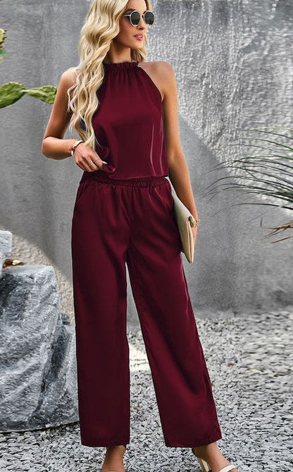 Halter top and Pants set by Miss Sparkling | Fleurcouture