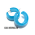 Haskell Hoop Earrings Aqua Moonglow Haskell Hoops by Leetie Lovendale | Fleurcouture