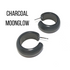 Haskell Hoop Earrings Charcoal Moonglow Haskell Hoops by Leetie Lovendale | Fleurcouture