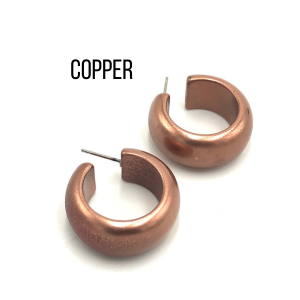 Haskell Hoop Earrings Copper Haskell Hoops by Leetie Lovendale | Fleurcouture