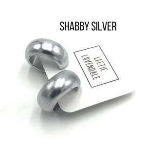 Haskell Hoop Earrings Shabby Silver Haskell Hoops by Leetie Lovendale | Fleurcouture