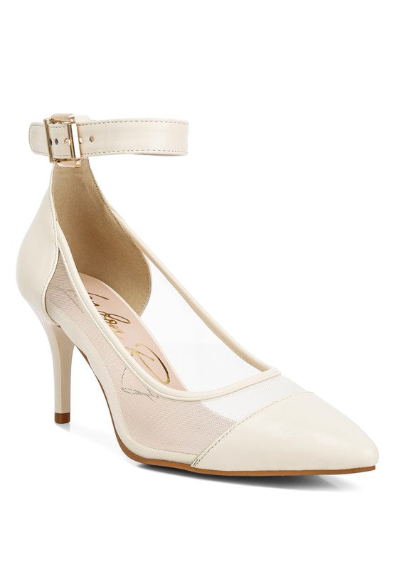 Hearst Mesh Pump Sandals Beige US-5 / UK-3 / EU-36 by Rag Company | Fleurcouture