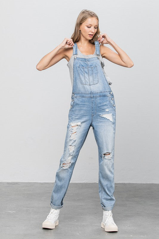 HEAVY BODY PREMIUM DESTROY OVERALLS LIGHT by Insane Gene | Fleurcouture