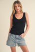 Hedi Knit Tank BLACK S by Aemi + Co | Fleurcouture