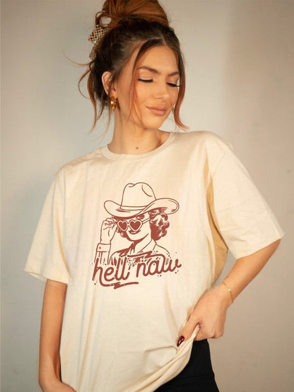 Hell Naw Cowgirl Graphic Tee by Ocean and 7th | Fleurcouture