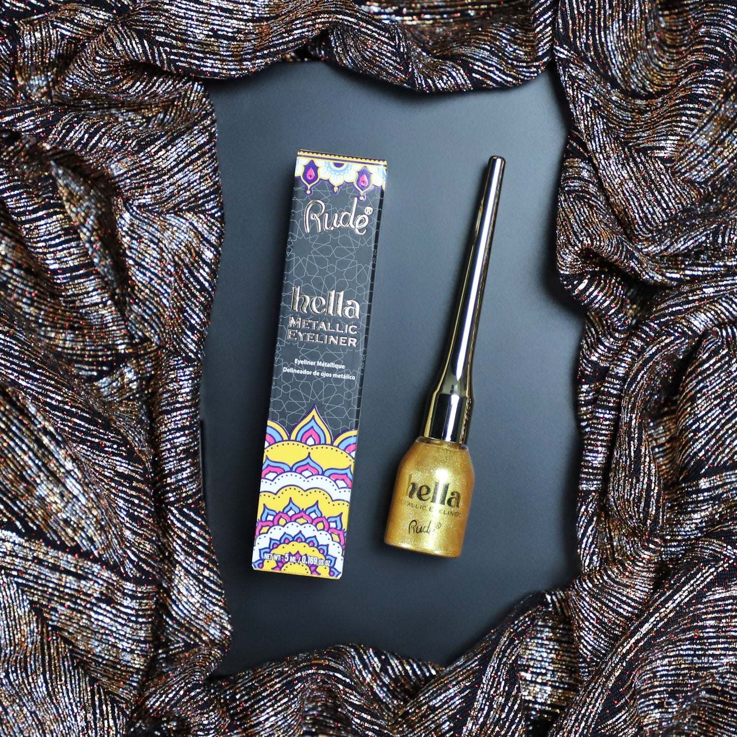 Hella Metallic Eyeliner Citrine Eyeliner by Rude Cosmetics | Fleurcouture