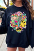 Hello Summer Collage Graphic Fleece Sweatshirts BLACK S by Color Bear | Fleurcouture