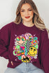 Hello Summer Collage Graphic Fleece Sweatshirts MAROON S by Color Bear | Fleurcouture