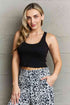 HIDDEN Bow Down Sleeveless Ruffle Crop Top Black S by Trendsi | Fleurcouture