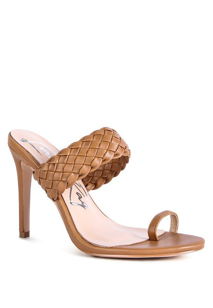 HIGH PERKS WOVEN STRAP TOE RING SANDALS Mocca 6 by Rag Company | Fleurcouture