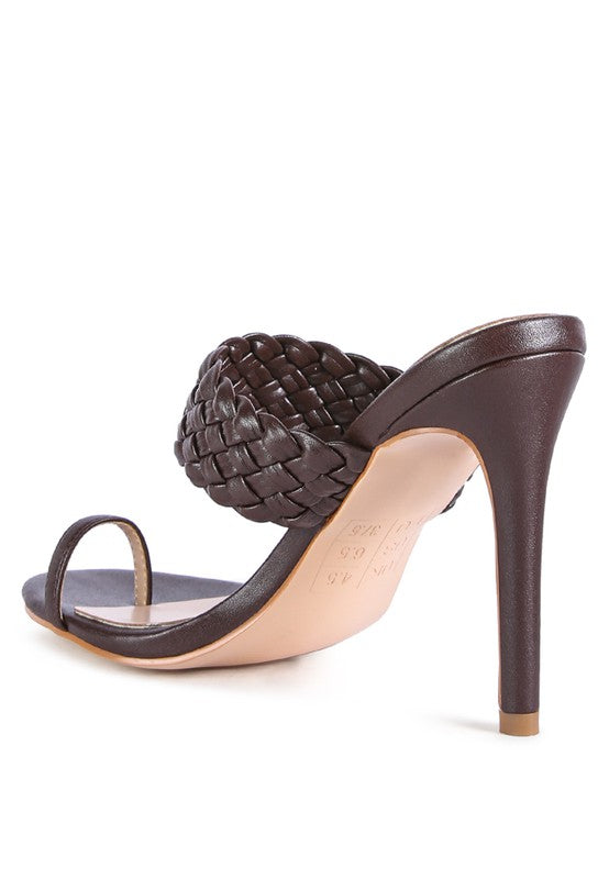 HIGH PERKS WOVEN STRAP TOE RING SANDALS by Rag Company | Fleurcouture