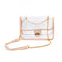 HIGH QUALITY QUILTED CLEAR PVC BAG LIGHT TAUPE/LTLT Os by Bella Chic | Fleurcouture