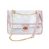 HIGH QUALITY QUILTED CLEAR PVC BAG PINK/LRLR Os by Bella Chic | Fleurcouture