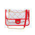 HIGH QUALITY QUILTED CLEAR PVC BAG RED/LMLM Os by Bella Chic | Fleurcouture