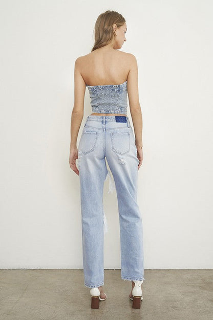 HIGH RISE BAGGY JEANS LIGHT by Insane Gene | Fleurcouture