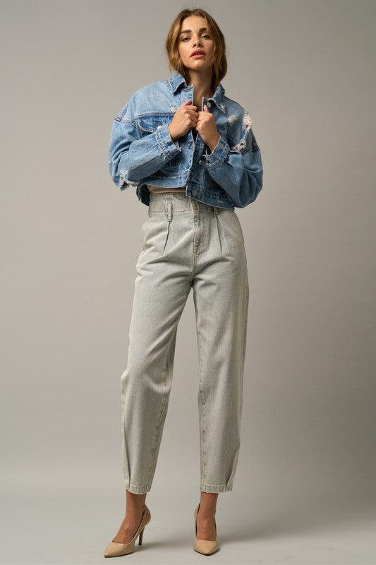 HIGH RISE BALLOON JEANS LIGHT by Insane Gene | Fleurcouture