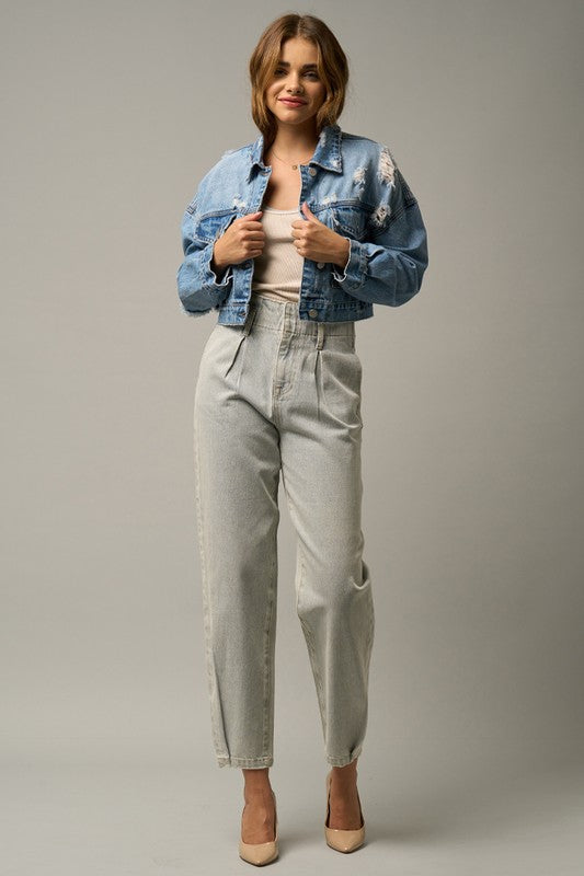 HIGH RISE BALLOON JEANS LIGHT by Insane Gene | Fleurcouture