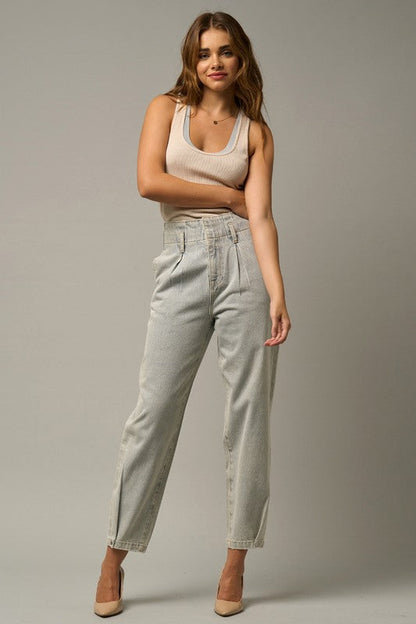 HIGH RISE BALLOON JEANS LIGHT by Insane Gene | Fleurcouture