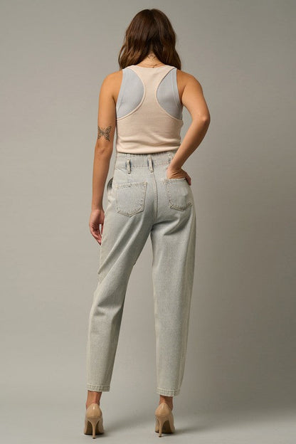 HIGH RISE BALLOON JEANS LIGHT by Insane Gene | Fleurcouture