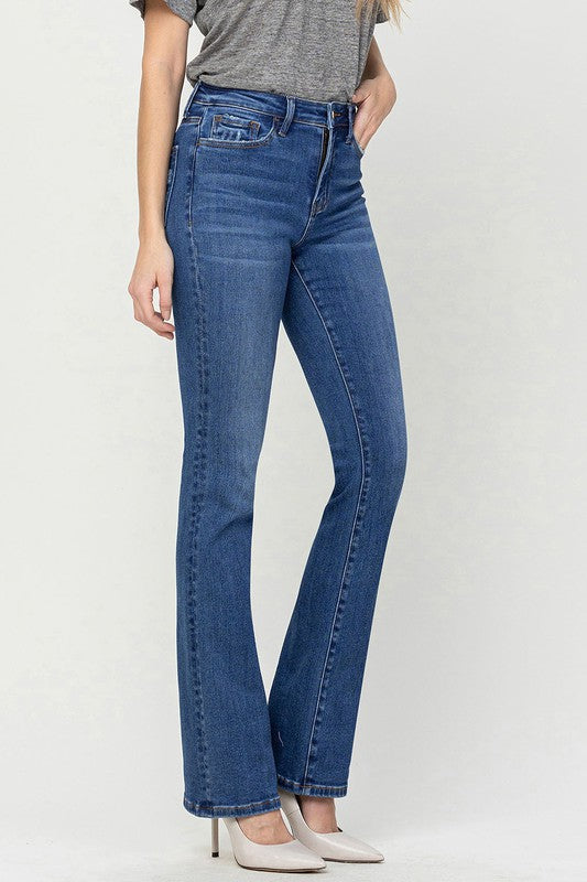 High Rise Bootcut Jeans SHINING 24 by VERVET by Flying Monkey | Fleurcouture