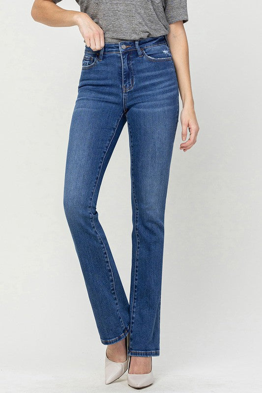 High Rise Bootcut Jeans SHINING by VERVET by Flying Monkey | Fleurcouture