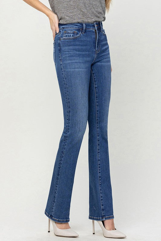 High Rise Bootcut Jeans SHINING by VERVET by Flying Monkey | Fleurcouture