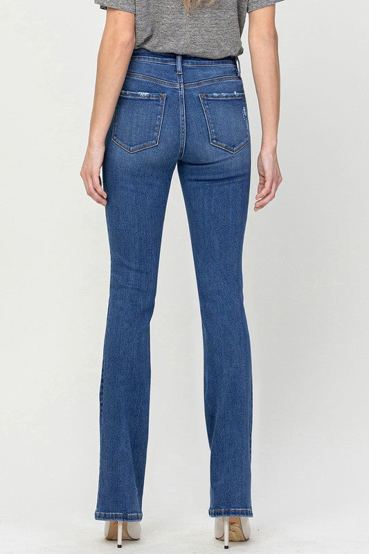 High Rise Bootcut Jeans SHINING by VERVET by Flying Monkey | Fleurcouture