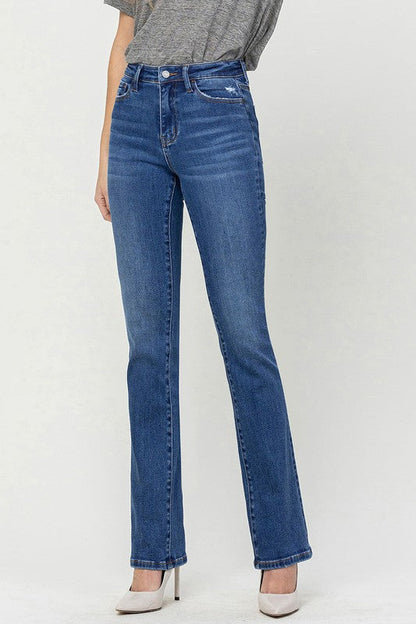 High Rise Bootcut Jeans SHINING by VERVET by Flying Monkey | Fleurcouture