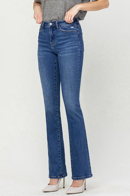 High Rise Bootcut Jeans SHINING by VERVET by Flying Monkey | Fleurcouture