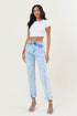 High-Rise Color Block Boyfriend Jeans Blue 11 by Vibrant M.i.U | Fleurcouture