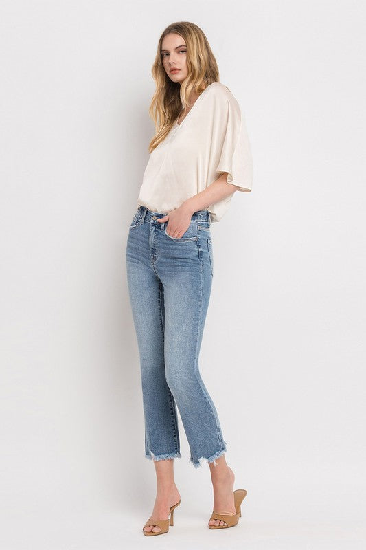 High Rise Crop Flare Jeans MERCIFUL by VERVET by Flying Monkey | Fleurcouture