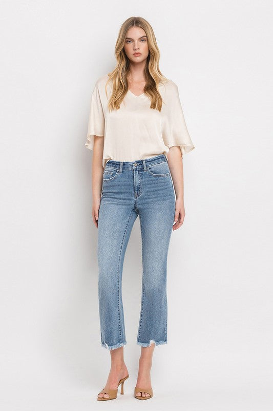 High Rise Crop Flare Jeans MERCIFUL by VERVET by Flying Monkey | Fleurcouture