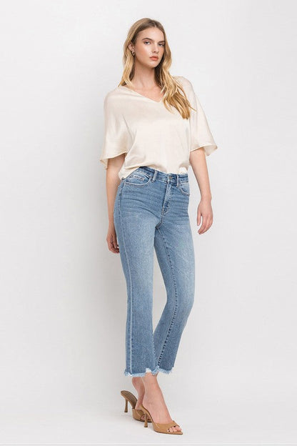 High Rise Crop Flare Jeans MERCIFUL by VERVET by Flying Monkey | Fleurcouture