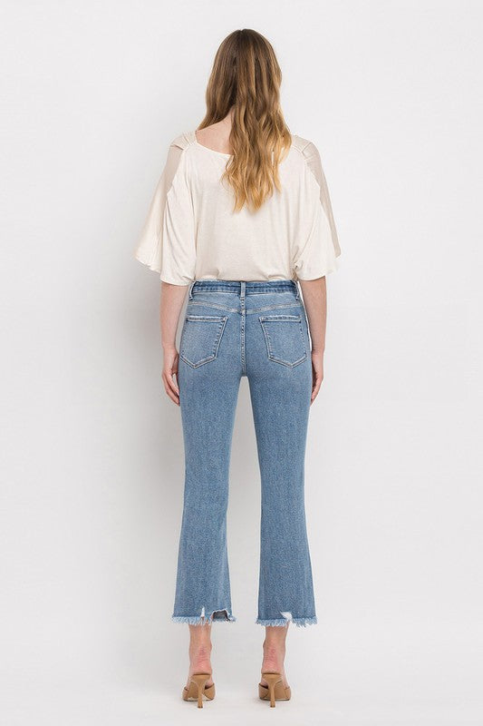 High Rise Crop Flare Jeans MERCIFUL by VERVET by Flying Monkey | Fleurcouture