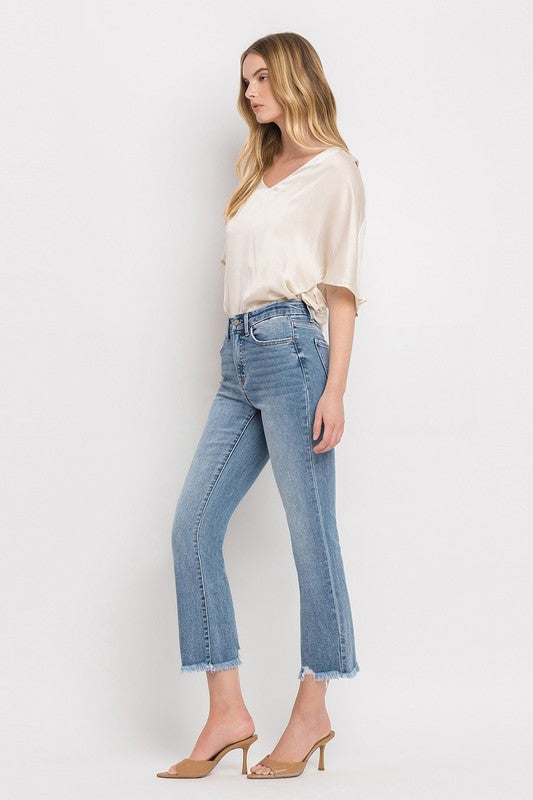 High Rise Crop Flare Jeans MERCIFUL by VERVET by Flying Monkey | Fleurcouture