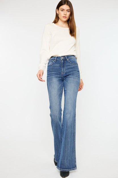 High Rise Flare Jeans MEDIUM by Kan Can USA | Fleurcouture