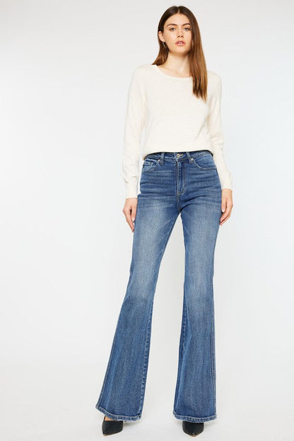 High Rise Flare Jeans MEDIUM by Kan Can USA | Fleurcouture