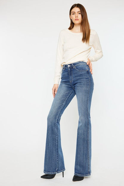 High Rise Flare Jeans MEDIUM by Kan Can USA | Fleurcouture