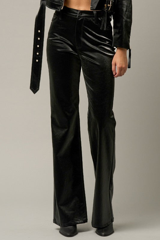 High Rise Flare Pants BLACK by Denim Lab USA | Fleurcouture