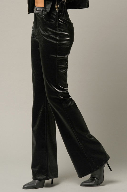 High Rise Flare Pants BLACK by Denim Lab USA | Fleurcouture