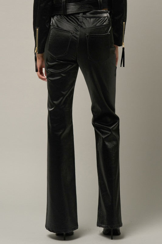 High Rise Flare Pants BLACK by Denim Lab USA | Fleurcouture