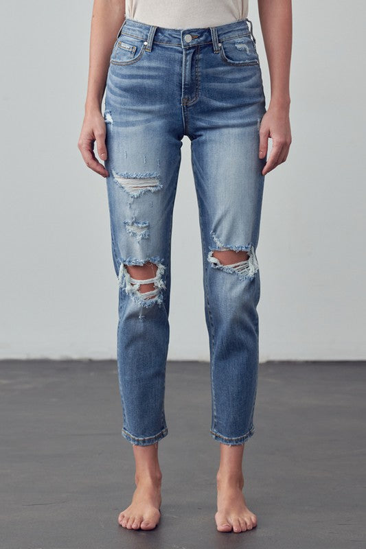 HIGH RISE GIRLFRIEND JEANS MEDIUM by Insane Gene | Fleurcouture