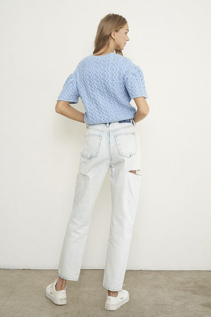 High Rise Loose Jeans ICE by Denim Lab USA | Fleurcouture