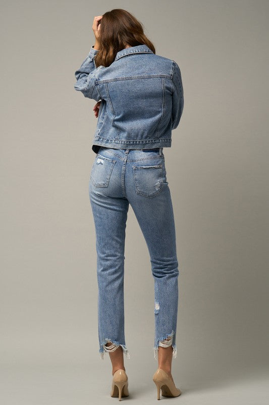 HIGH RISE PREMIUM STRAIGHT JEANS MEDIUM by Insane Gene | Fleurcouture