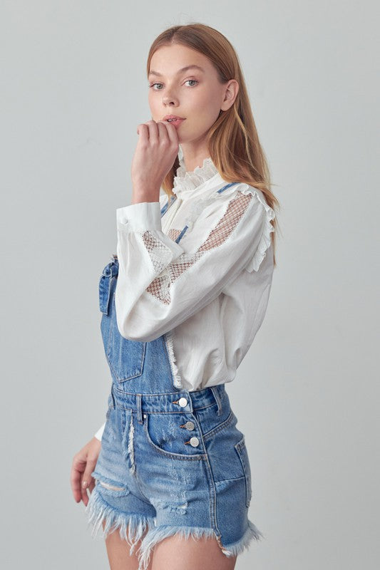 HIGH RISE SHORTALLS MEDIUM by Insane Gene | Fleurcouture