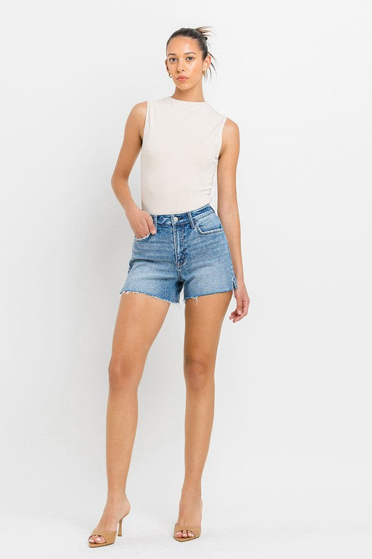 High Rise Side Slit A Line Shorts SHOCKER by VERVET by Flying Monkey | Fleurcouture