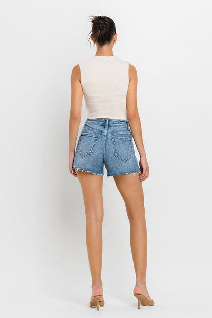 High Rise Side Slit A Line Shorts SHOCKER by VERVET by Flying Monkey | Fleurcouture