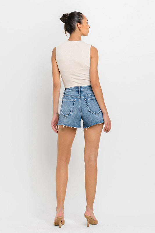 High Rise Side Slit A Line Shorts SHOCKER by VERVET by Flying Monkey | Fleurcouture